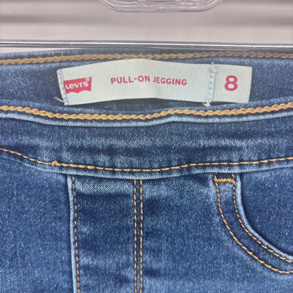 Levi's Pull On Jegging Jeans Girls Size 8‎ Dark Wash Denim Pants